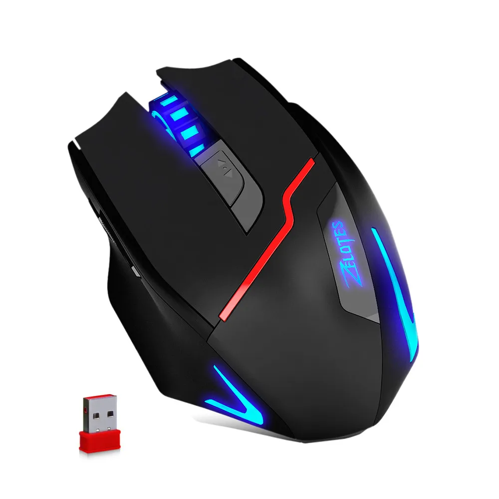 Zelotes F 18 Dual mode игровая мышь 3200 точек/дюйм проводная/беспроводной Регулируемый dpi