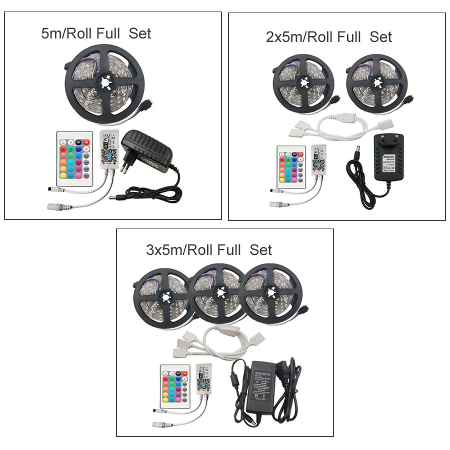 Wi Fi светодиодные ленты SMD 5050 waterproof DC 12 В в светодио дный RGB гибкие лента Диодная