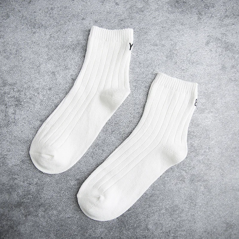 

Creative Women's Socks Heel Letter Embroidery High Quality Sox Personal Street Socks Cotton Female Harajuku