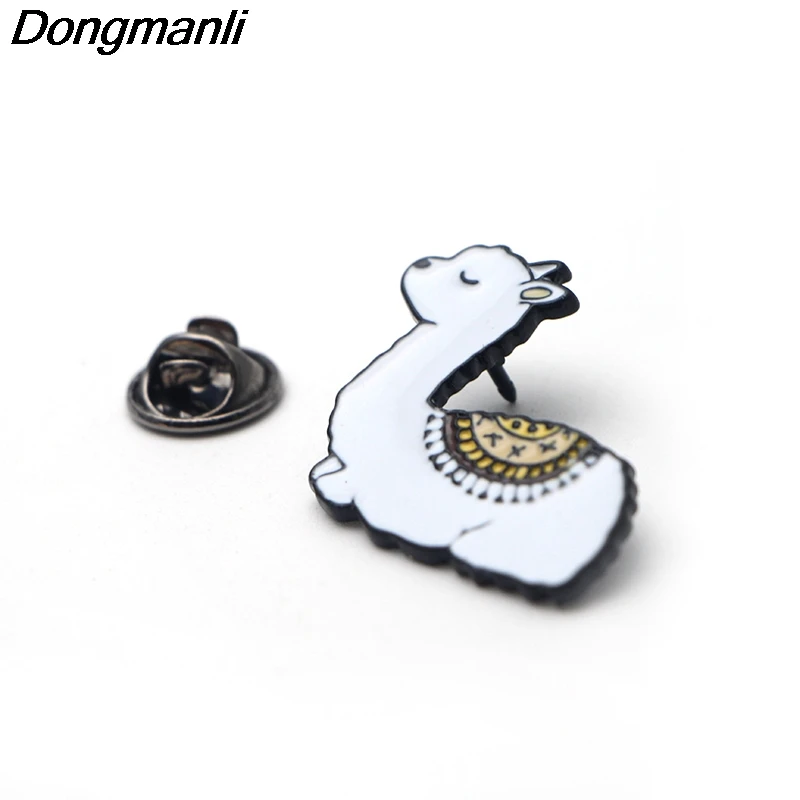 P2260 Dongmanli милая детская лама металлические эмалевые булавки животные альпака