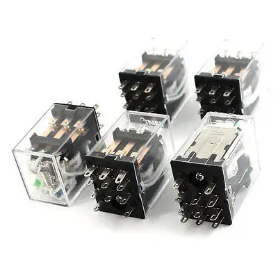 5 шт. HH53PL DC 24V Катушка 3PDT зеленая светодиодная лампа общего назначения реле