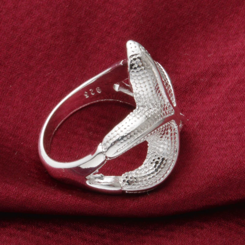 Мужское и женское серебряное кольцо с морской звездой ювелирное изделие