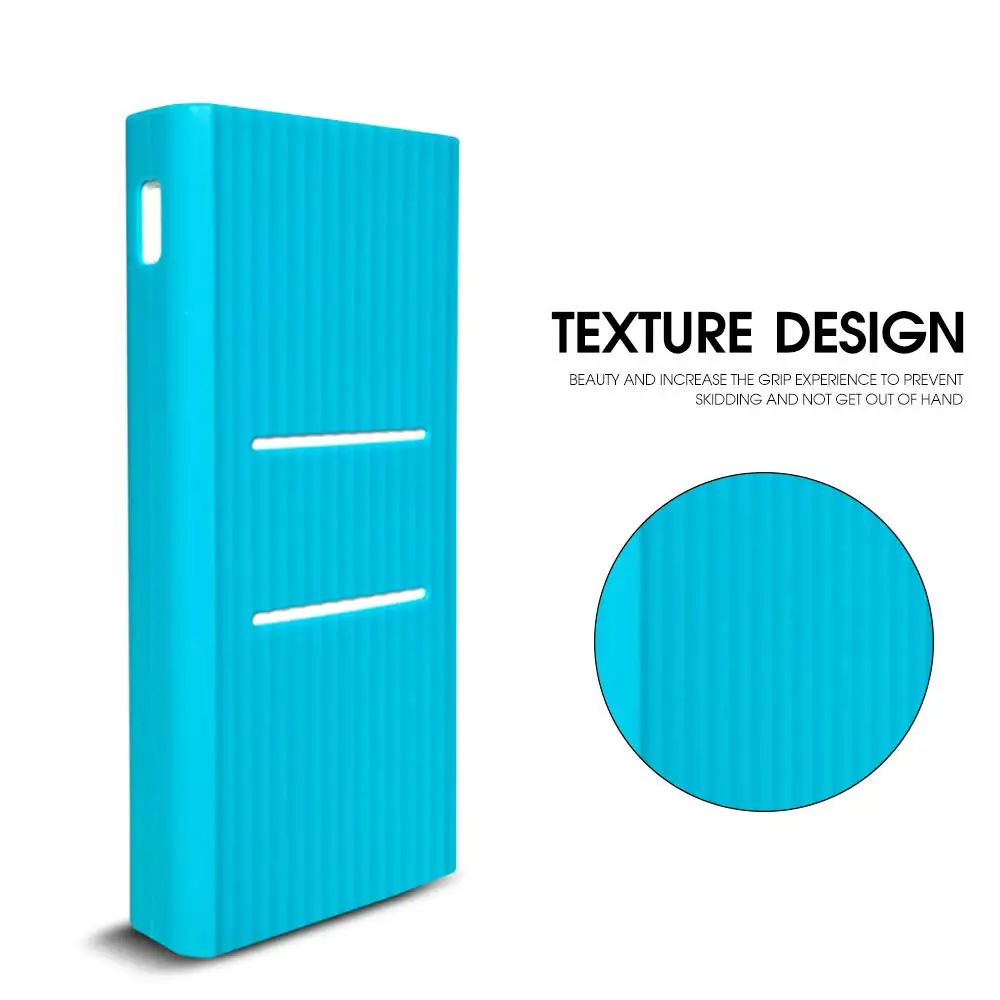 AWINNER Silicone Protector Case Cover Skin Shell for Xiaomi Xiao Mi Xiaomi 20000mAh Power Bank 2C PLM06ZM Powerbank Accessories