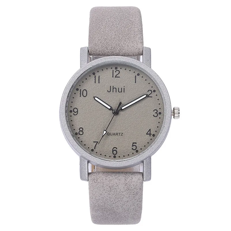 Grey Женские повседневные кварцевые часы с кожаным ремешком, аналоговые наручные часы из розового золота, женские часы из стали, роскошные женские часы reloj mujer A30 - Цвет: Grey