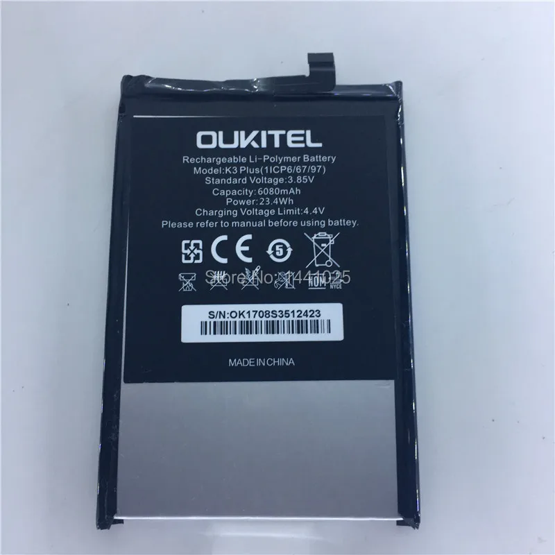 Аккумулятор для OUKITEL K3 6080 мАч длительное время работы в режиме ожидания мобильный