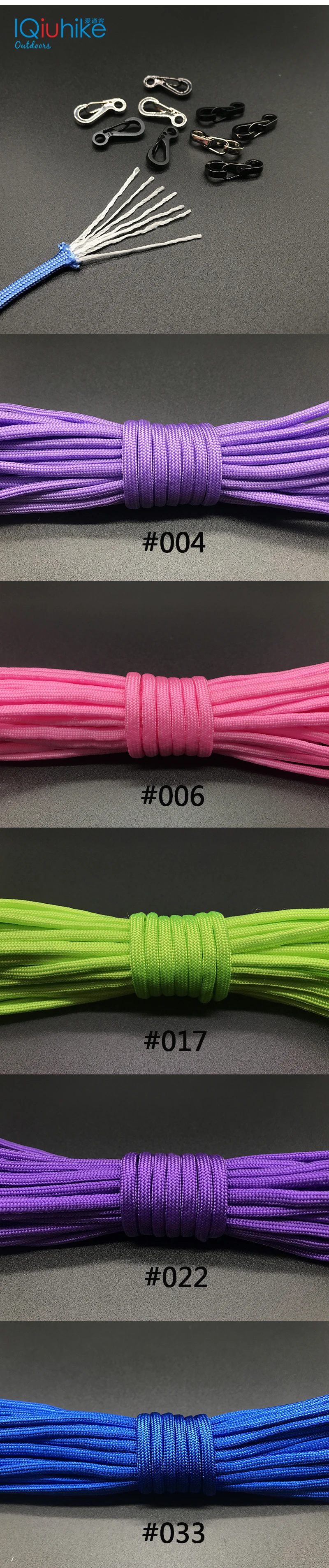 IQiuhike 5 метров 550 Паракорд парашютный шнур веревка Mil Spec Тип III 7 Strand скалолазание кемпинг оборудование для выживания
