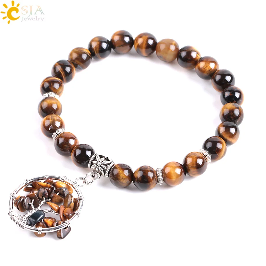 Женские медитационные браслеты CSJA для йоги Ручные ювелирные изделия Nabhi чакра