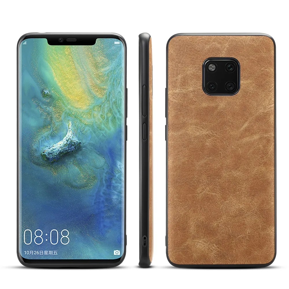 Phone Case For Huawei Mate 20 10 Pro P20 P30 Ultra Thin PRO Vintage leather Tpu soft border Drop-proof shell box |
