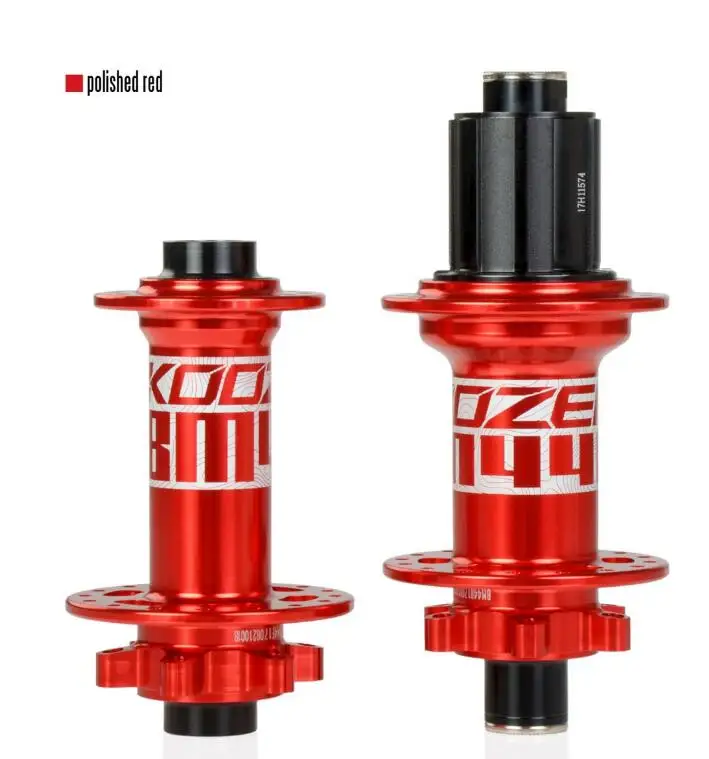 Красный KOOZER BM440 ступица для горного велосипеда, 4 подшипника, 32 отверстия, широкая ось ковша, алюминиевая ступица, аксессуары для велосипедной ступицы 15x110/12x148 мм - Цвет: Красный