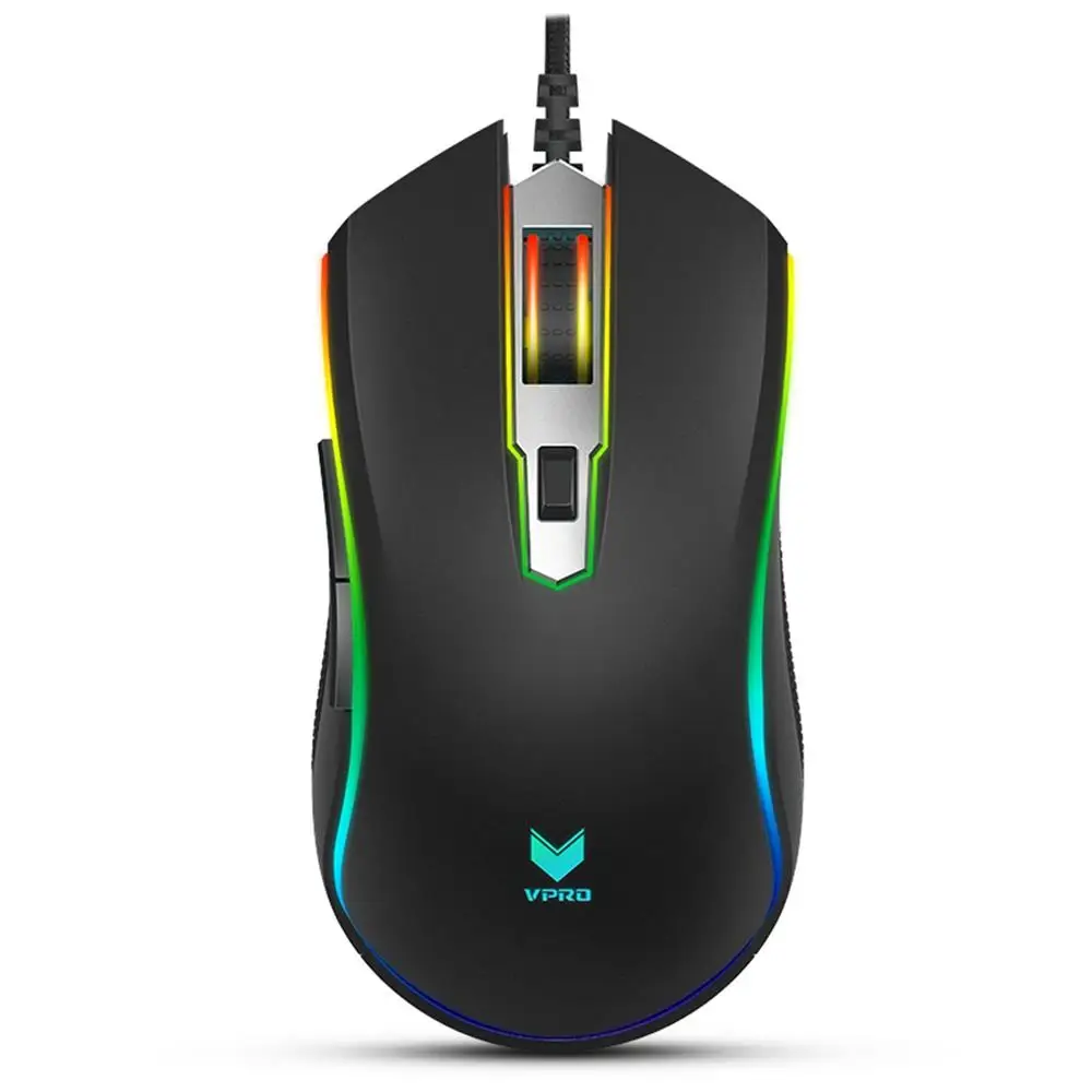 Rapoo V25S 7000 dpi 7 программируемых кнопок Оптический сенсор P3320 RGB подсветка оптическая игровая мышь для профессионального геймера - Цвет: Rapoo V25S