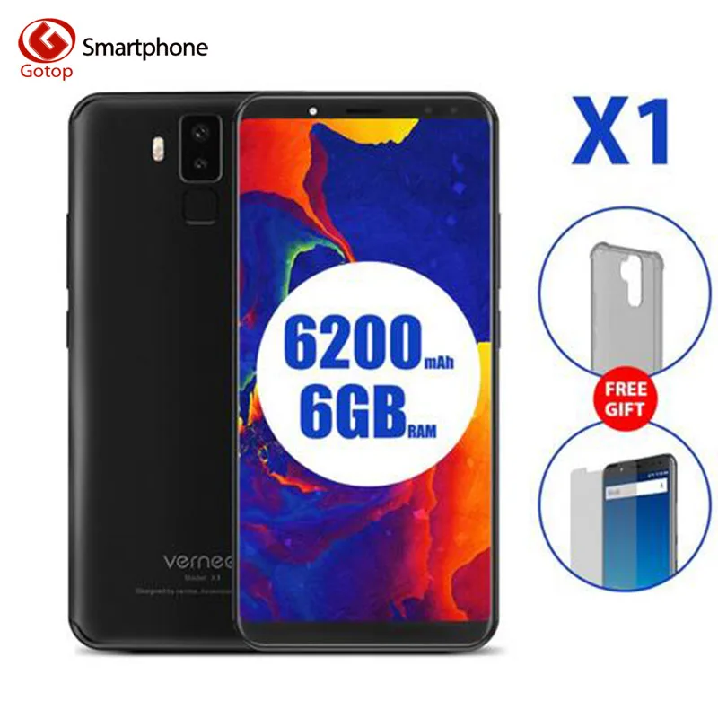 Vernee X1 Android 7 1 мобильный телефон 5 99 ''MT6763 Восьмиядерный 6G Оперативная память 64G