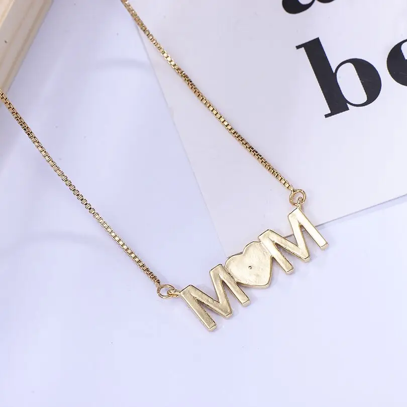 Pipitree I Love Mom красная эмалированная подвеска в виде сердца ожерелья для мамы
