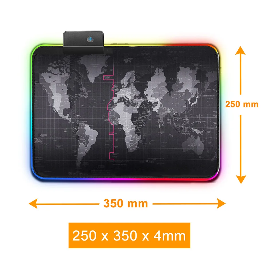 RGB 25cmx30cm Игровой коврик для мыши геймерский компьютерный коврик для мыши RGB большой коврик для мыши XXL большой коврик для мыши пользовательский игровой стол коврик с подсветкой Клавиатура коврик для мыши - Цвет: RGB 25cmx30cm