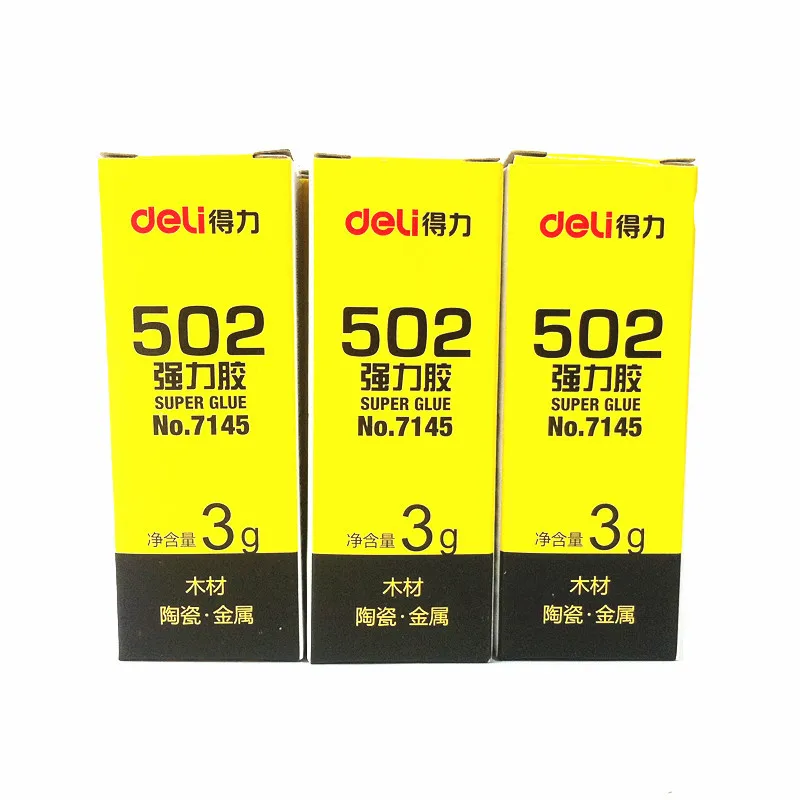 Deli офисные и школьные принадлежности мгновенный резиновый клей 502 жидкий цианоакрилат супер клея сенсорный экран для телефона кристаллы