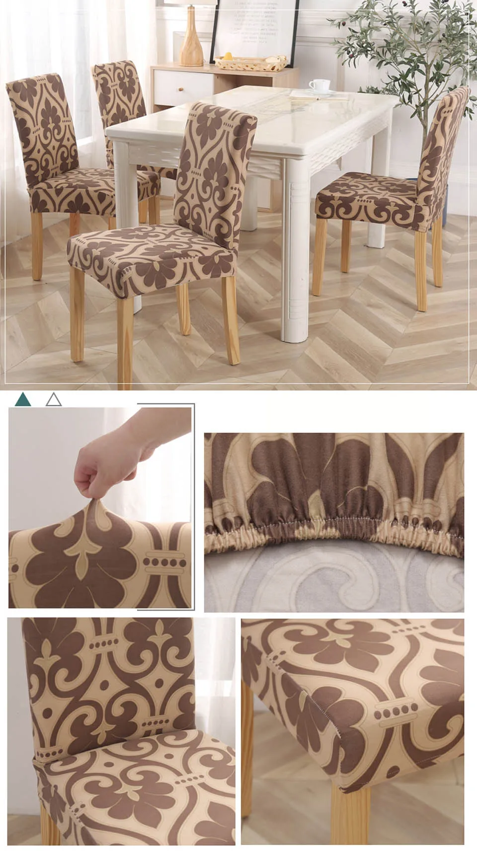 Чехлы на стулья из спандекса с цветочным принтом чехлы на стулья для столовой универсальные эластичные чехлы на кресла стрейч сиденья для кухни ресторана отеля