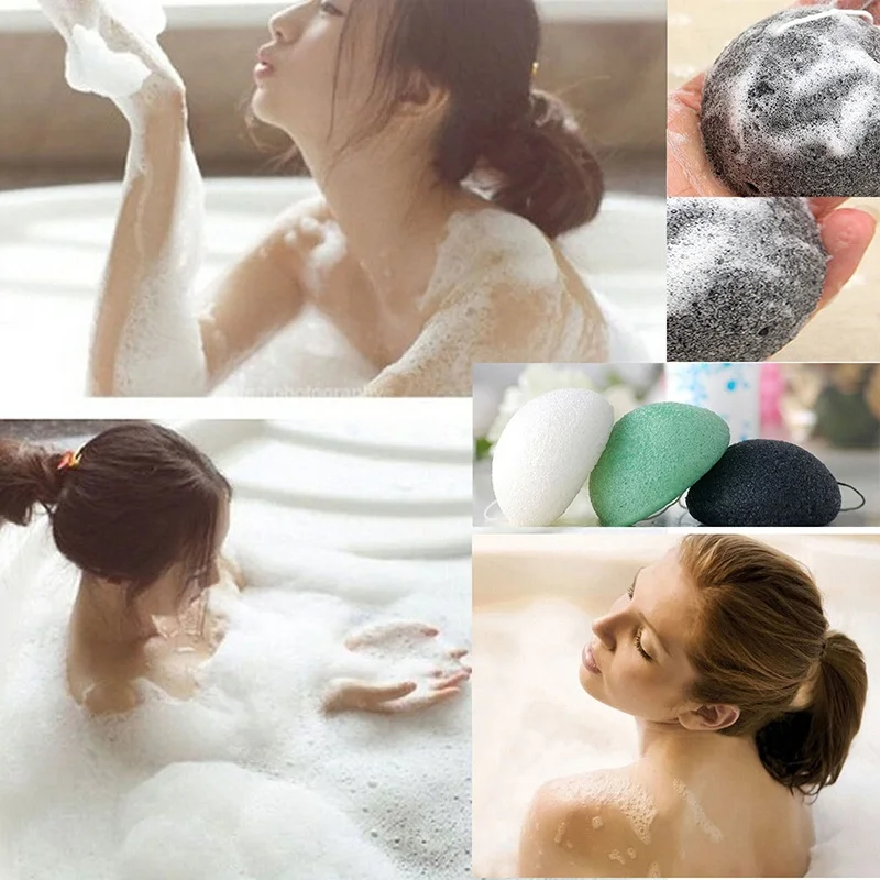 Женская натуральная губка для мытья лица средство очистки мягкие косметические