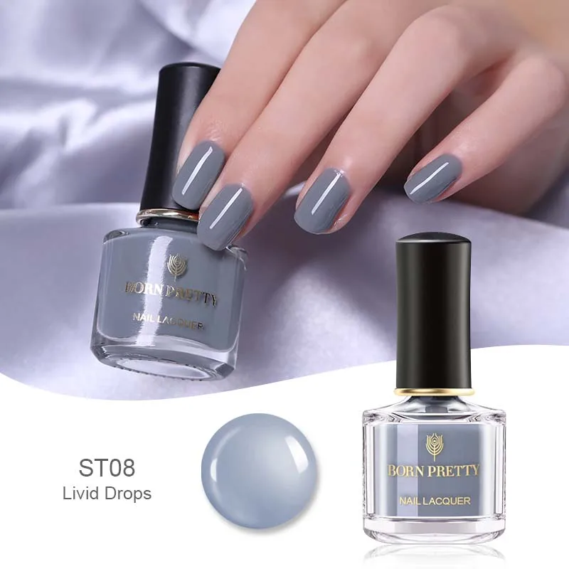 BP-ST08 BORN PRETTY Shimmer Голографический лазерный лак для ногтей серия Быстросохнущий лак для маникюра цвет 6 мл - Цвет: BP-ST08