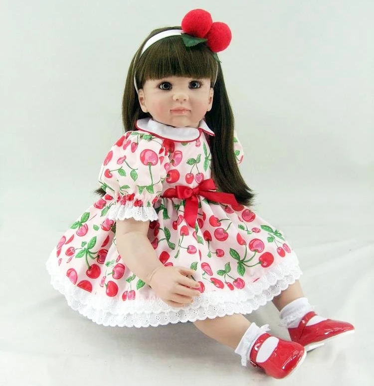 

Кукла реборн DollMai, изысканная принцесса для маленьких девочек, 24 дюйма, 60 см, силиконовая виниловая Кукла-младенец, подарок