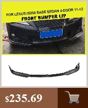 Углеродного волокна передний бампер спойлер разветвители для LEXUS IS250 300 IS F база Седан 4 двери 2011 2012