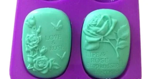 1 шт. четыре отверстия розы Силиконовые ручной работы мыло/торт формы поделки DIY |