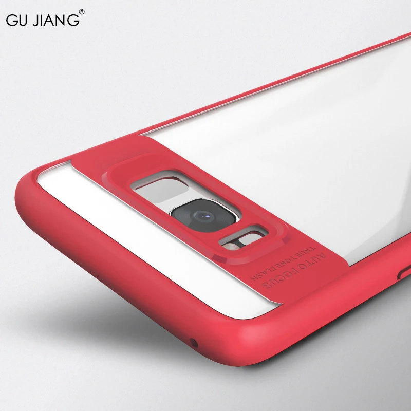 Тонкий силиконовый прозрачный чехол GU JIANG для Samsung Galaxy S8 и PLUS полное защитное