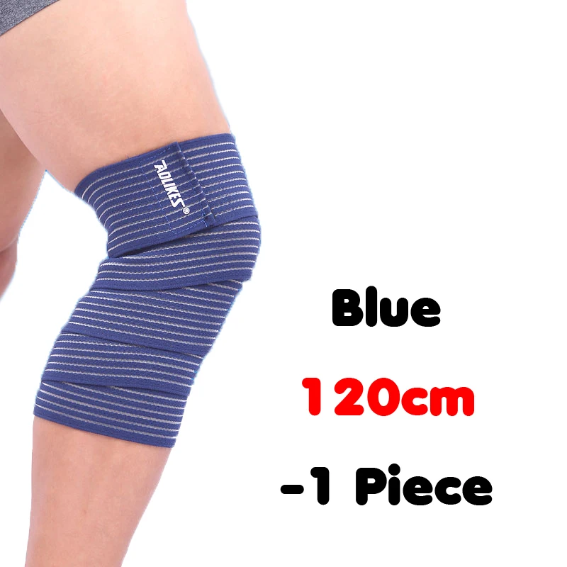 120cm Blue 1 шт., 70-180 см, поддержка колена для спорта, наколенники, эластичная повязка, бандаж для баскетбола, Налокотники и наколенники, компрессионные наколенники - Цвет: 120cm Blue