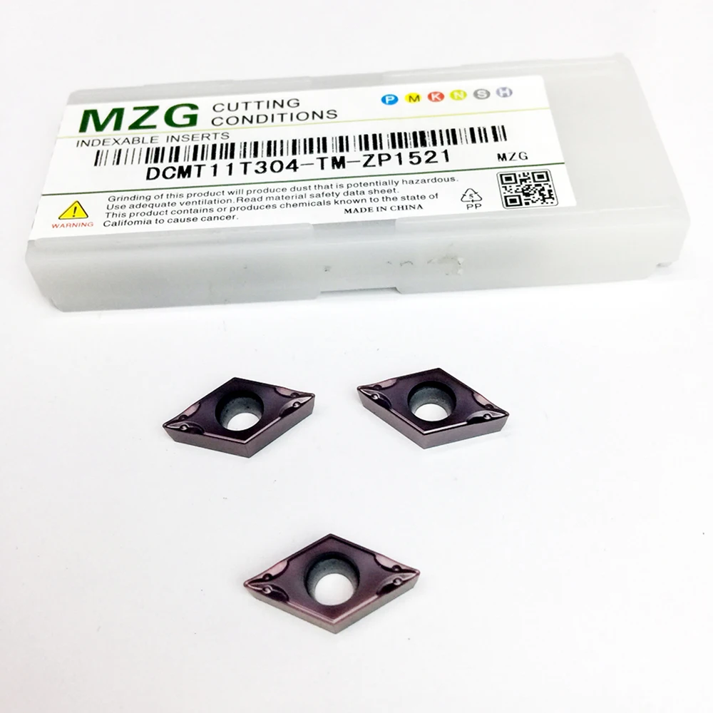 MZG DCMT11T304 DCMT11T308 TM ZP1521 ЧПУ расточные ромбовидные режущие инструменты из нержавеющей стали обработки карбида вольфрама вставки
