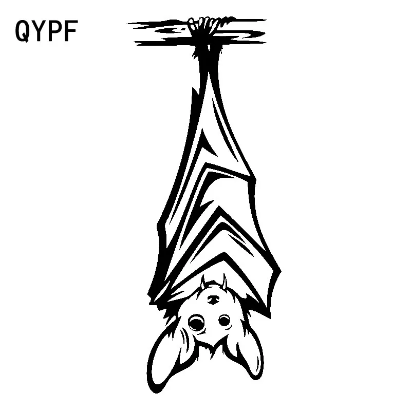 

QYPF, 7,6 см * 18,4 см, интересная Виниловая наклейка для Хэллоуина в виде летучей мыши, красивая наклейка, разнообразные рисунки
