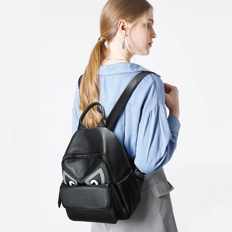 Рюкзаки из натуральной кожи для женщин дизайнерский рюкзак Брендовые женские