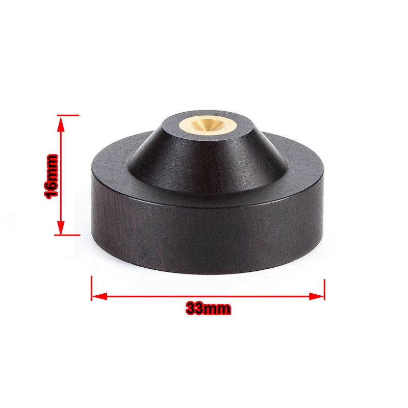 

33mm Ebony Adjustable Speaker Spike Pad Loudspeaker Box Amplifier Shockproof Stand Isolation Feet Base Pad #1