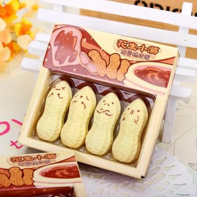 10 коробок/партия креативная искусственная прекрасный арахисовый ластик/резинка