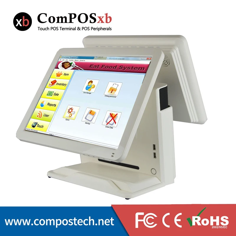 

New Product Cash Register With 15 Inch Resisteve touch Screen With 15 Inch Led Screen For Supermarket