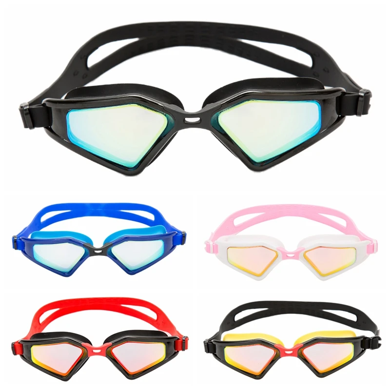 

New Professional Waterproof Goggles Electroplate Silicone Diving Glasses Anti-fog UV Resistance Swimming Glasses