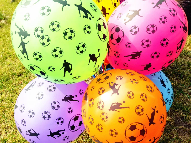 12 дюймов 30 шт 50 шт 100 шт Футбол День рождения Синий Желтый латексные шарики с принтом латексные шарики детские вечерние украшения