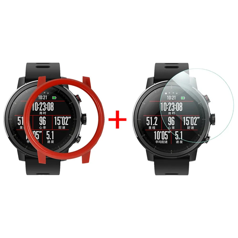 Умные аксессуары защитный чехол + Защитная пленка для экрана Xiaomi Huami AMAZFIT 2/2S часы