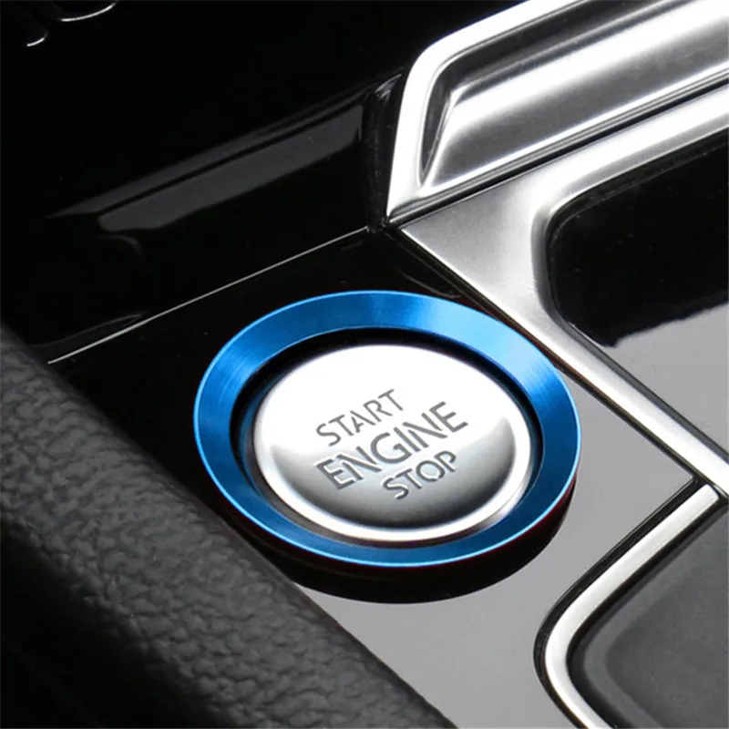 Для VW Golf 7 MK7 GTI R Jetta CC Arteon Passat B8 Touareg Altas T-ROC Touran Tiguan автомобиля запуска двигателя кнопка остановки кольцо крышки отделка