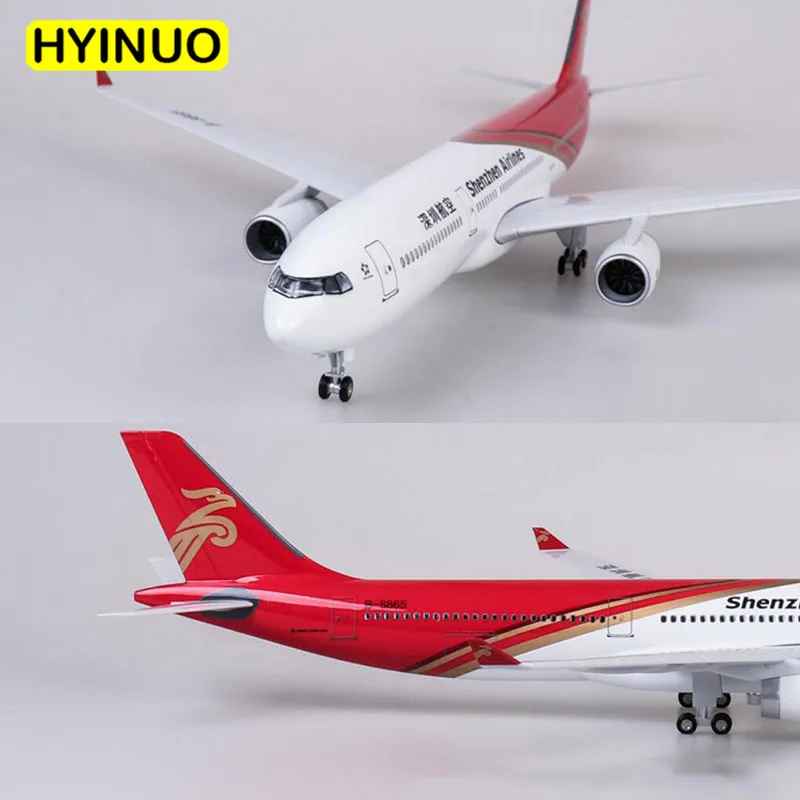 

47CM 1:135 Scale Airbus A330 Model Shenzhen Airlines Airway W Base Wheel Lights Resin Aircraft Plane Collectible Toy Collection