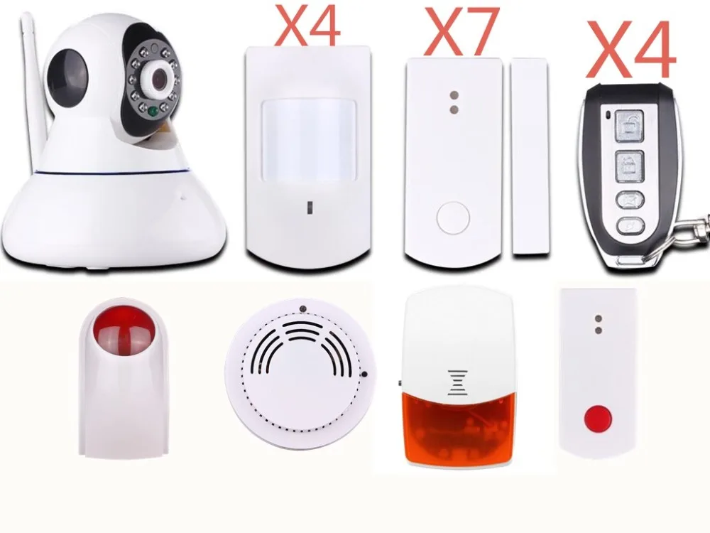 DZX ip камера комбинированная беспроводная wifi сигнализация дом alarme система с 868 МГц