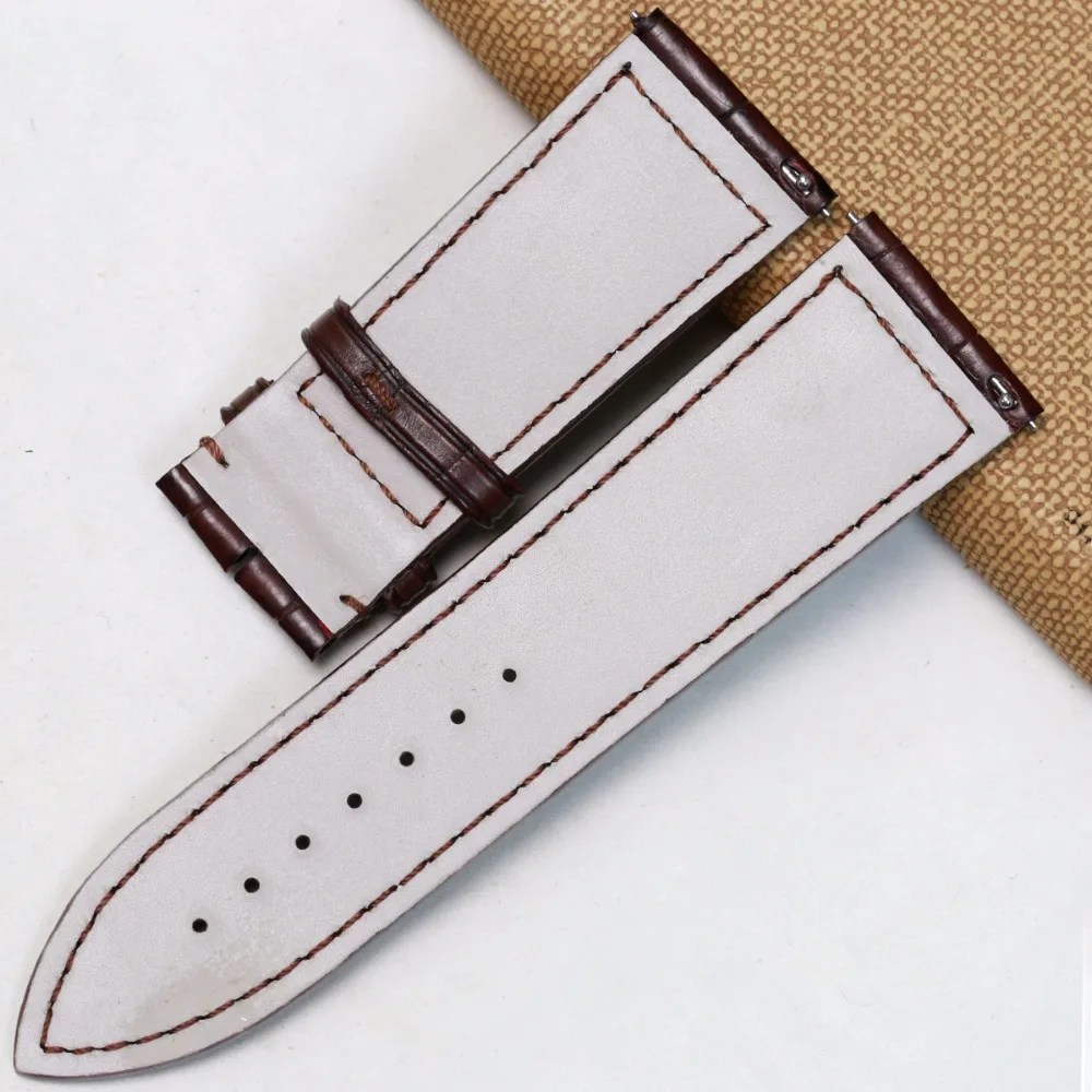 

Pesno Black Brown Watchband Alligator Skin Leather Watch Strap 30x22mm 26x19mm 24x22mm Suitable for Franck Muller