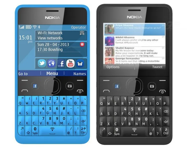 Оригинальный разблокированный мобильный телефон Nokia Asha 210 GSM 2 4 дюйма две SIM карты