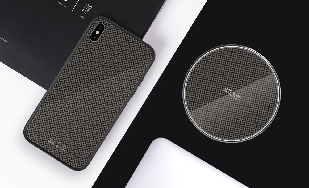 Nillkin 3 в 1 Беспроводная зарядка для iPhone Xs чехол из закаленного стекла для телефона защитный чехол для машины линия передачи данных для iPhone Xs