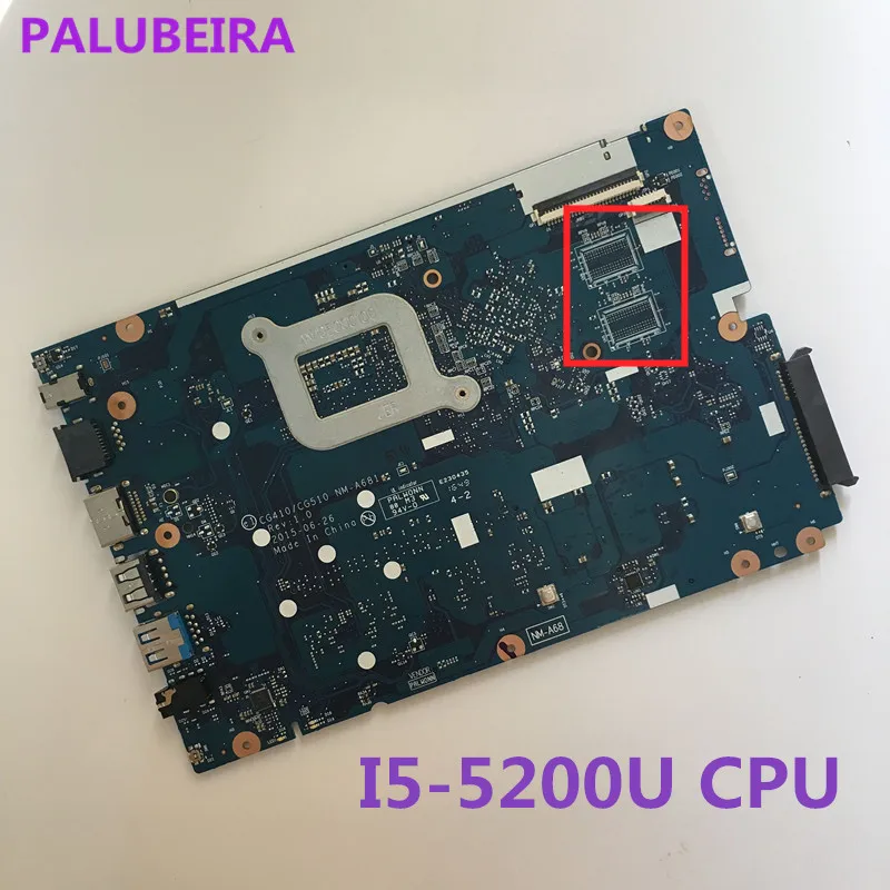 PALUBEIRA материнская плата для ноутбука Lenovo Ideapad 100-15IBD I5-5200U PC 5B20K25458 CG410/CG510 NM-A681 полный