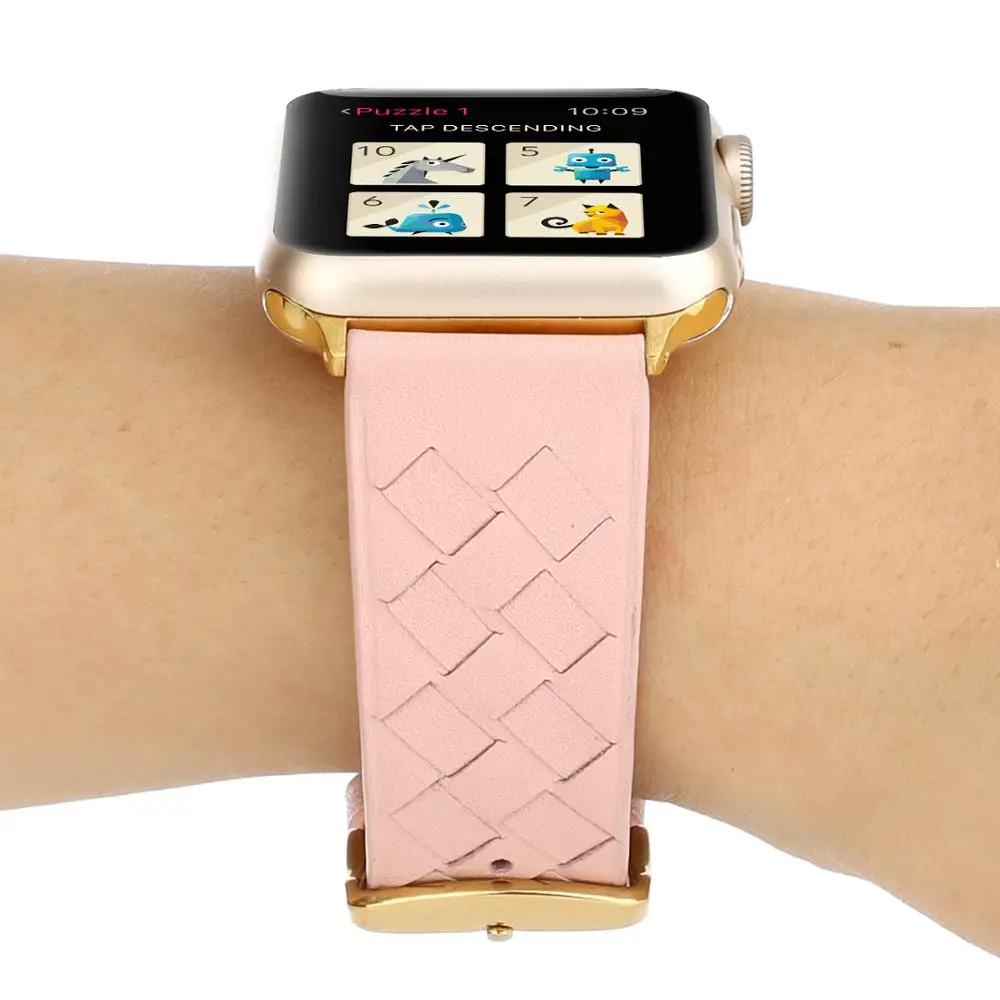 Обувь из натуральной кожи ручной ремешок для наручных часов apple watch версии 4 44/40 мм