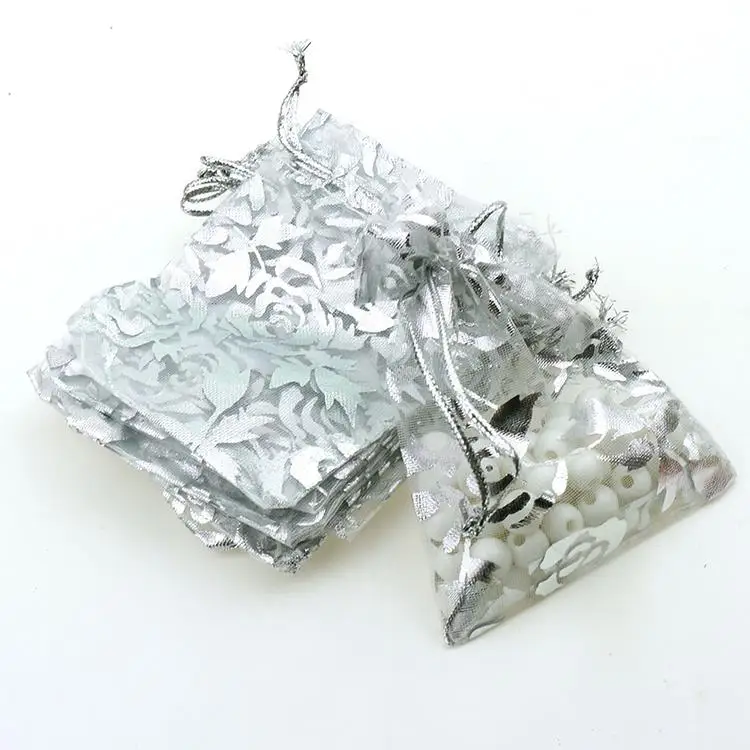 7x9 см серебряная Роза бронзовая органза ювелирные изделия популярные сумки