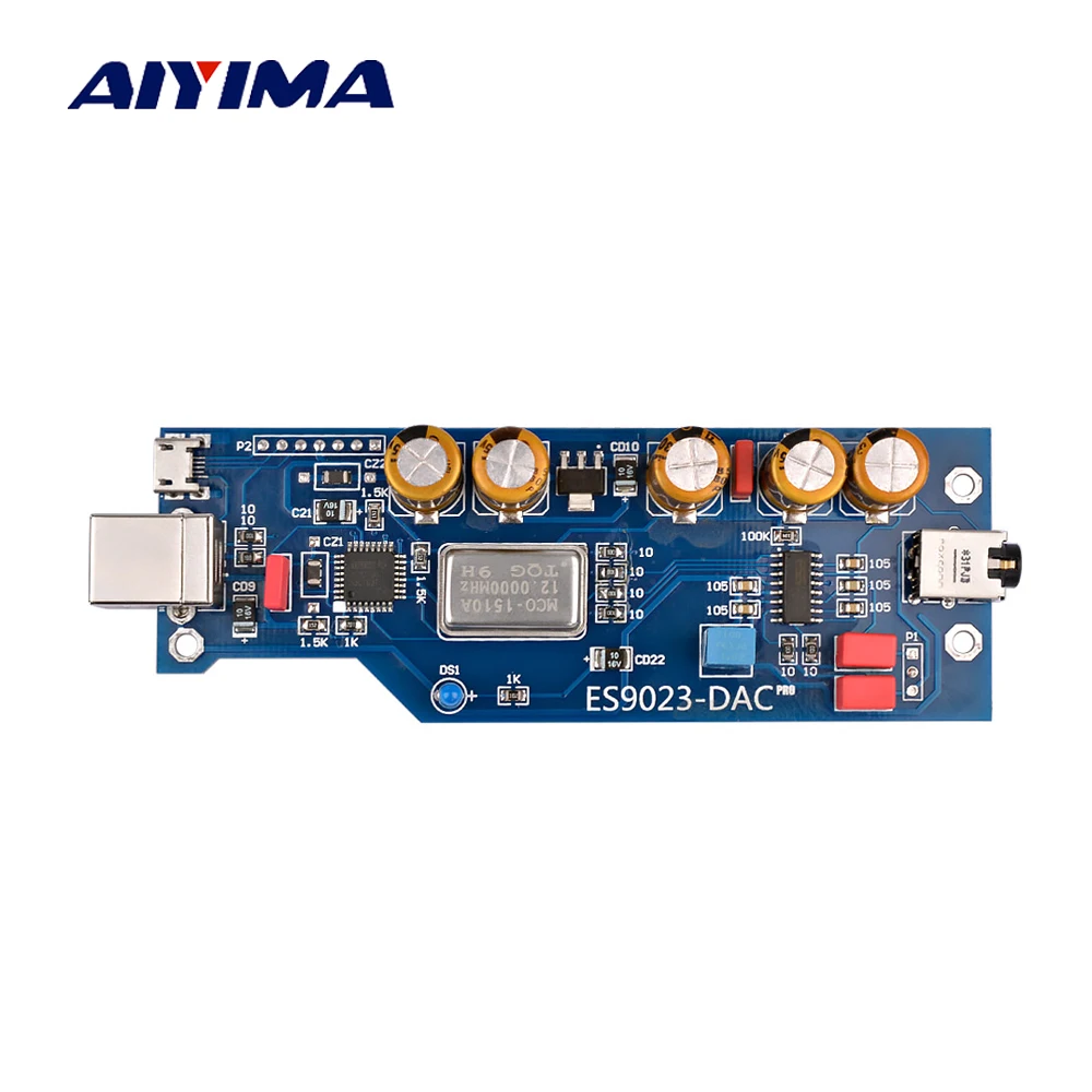 AIYIMA PCM2706 + ES9023 аудио DAC звуковая карта декодер плата с OTG DIY для усилителей