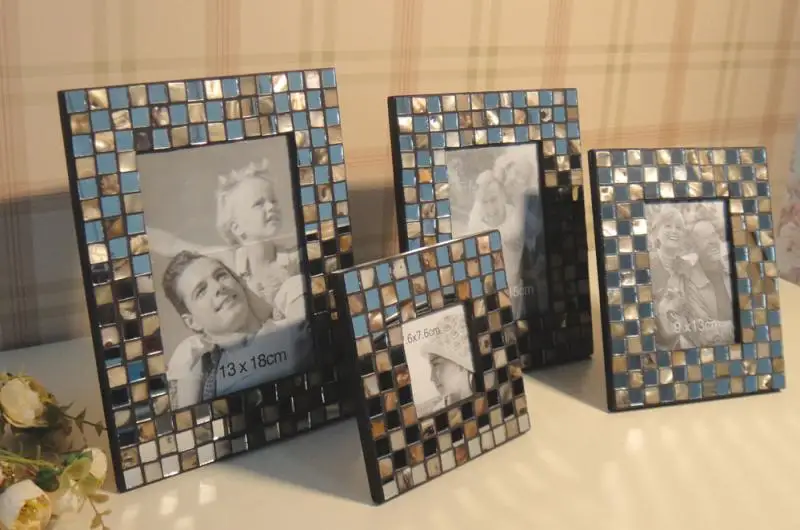 Стеклянная коричневая рамка для фотографий креативная Фоторамка ручной работы