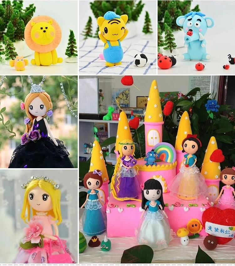 31 Цвета 3D пушистая пена глина слизь DIY мягкий хлопок эластичный мяч образование ремесло игрушка антистресс дети игрушки для детей