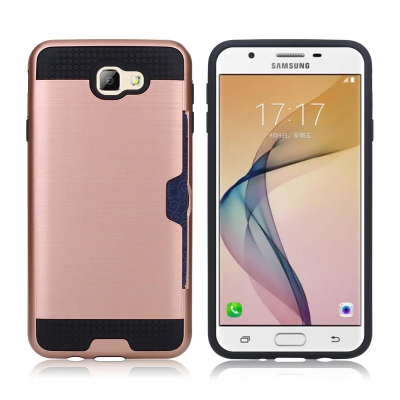 Прочный чехол для samsung Galaxy J7 Prime On7 2016 с металлическим цветным слотом карты