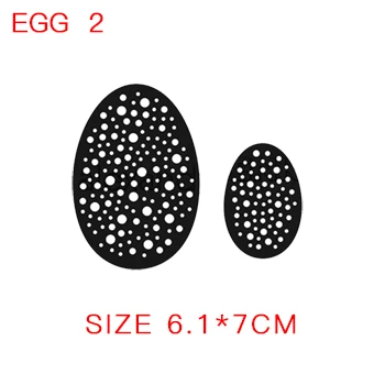 EGG-2 2 шт пасхальные металлические режущие штампы трафареты для DIY бумажные карточки для скрапбукинга декоративные штампы для рукоделия новые - Цвет: EGG-2