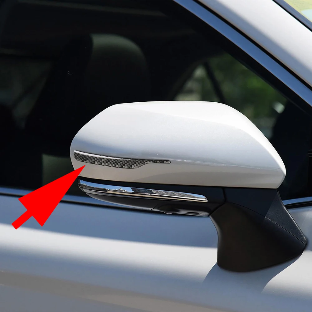 

2pcs Rearview Mirror Decor Strip For BMW 1 2 3 GT 4 5 7 Series X3 X4 X5 X6 3D Carbon Fiber Trim Sticker Accessories